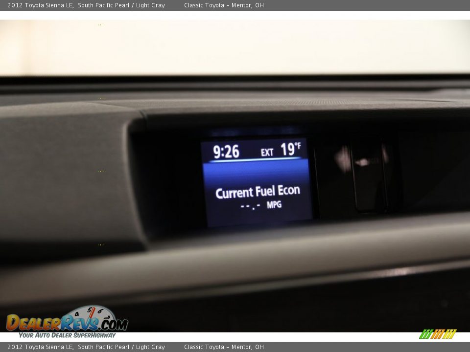 2012 Toyota Sienna LE South Pacific Pearl / Light Gray Photo #15