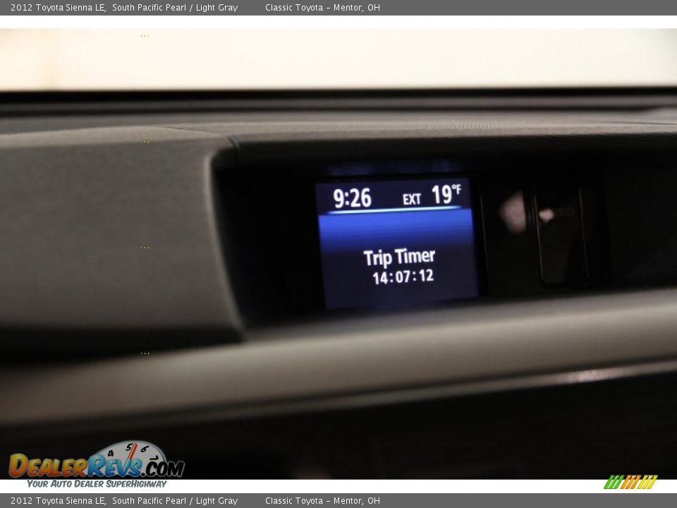 2012 Toyota Sienna LE South Pacific Pearl / Light Gray Photo #18