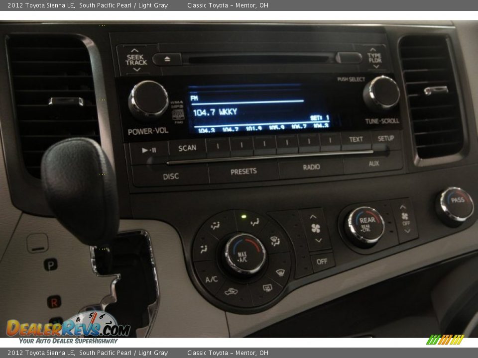 2012 Toyota Sienna LE South Pacific Pearl / Light Gray Photo #21