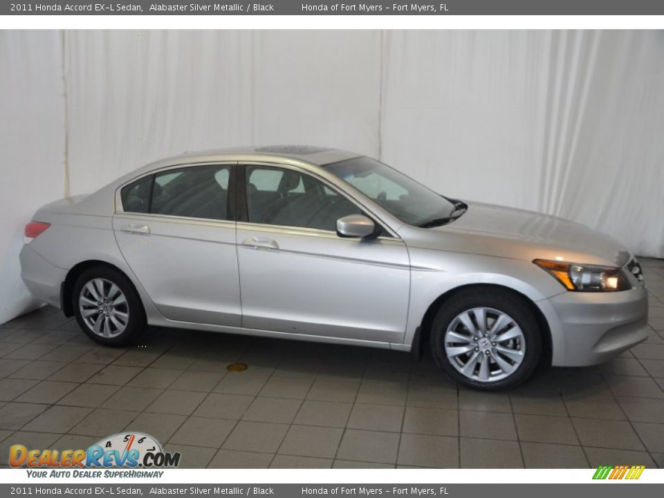 2011 Honda Accord EX-L Sedan Alabaster Silver Metallic / Black Photo #5