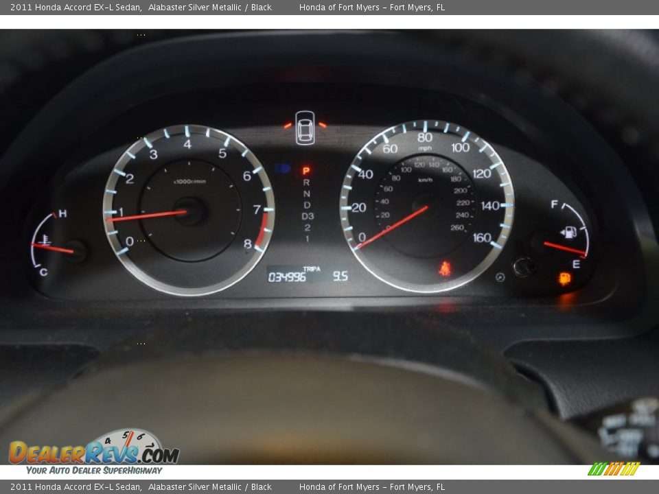 2011 Honda Accord EX-L Sedan Alabaster Silver Metallic / Black Photo #10