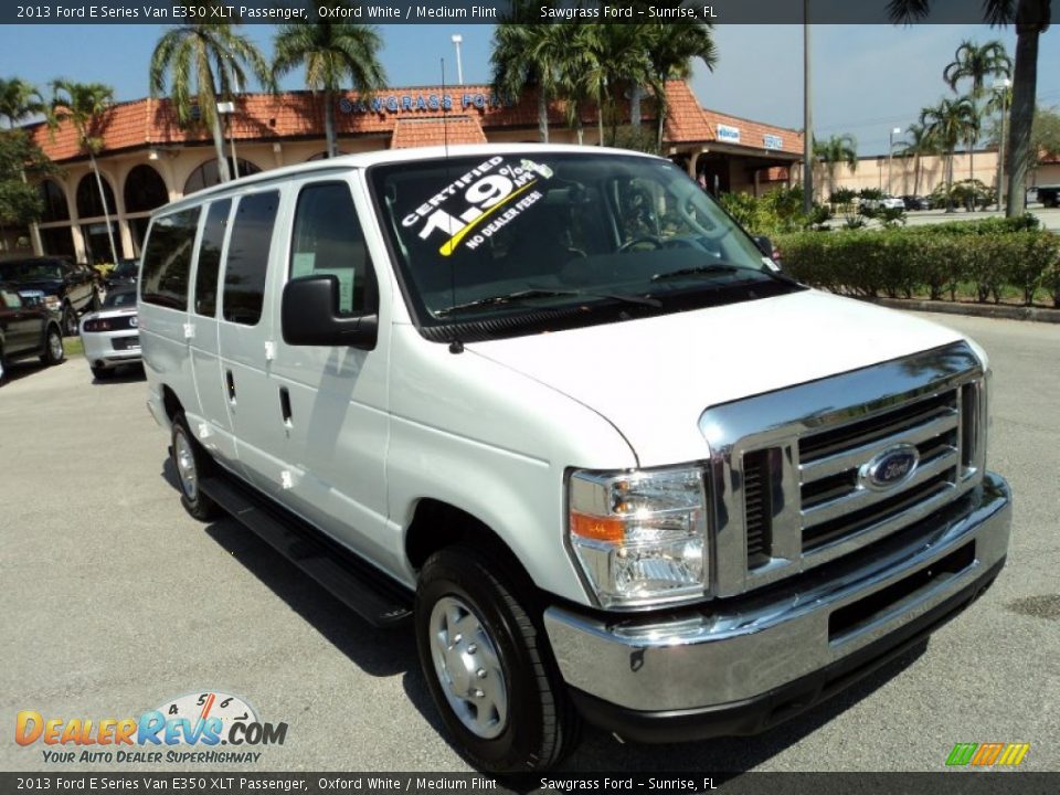 2013 Ford E Series Van E350 XLT Passenger Oxford White / Medium Flint Photo #1