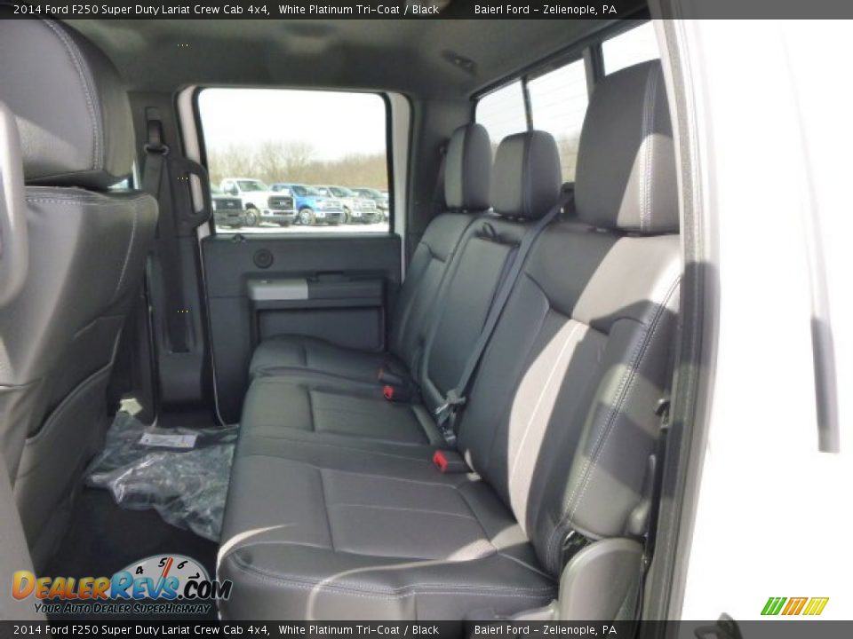 2014 Ford F250 Super Duty Lariat Crew Cab 4x4 White Platinum Tri-Coat / Black Photo #11