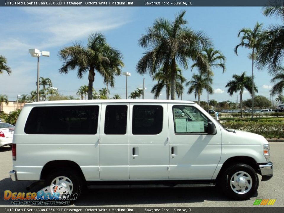 2013 Ford E Series Van E350 XLT Passenger Oxford White / Medium Flint Photo #5