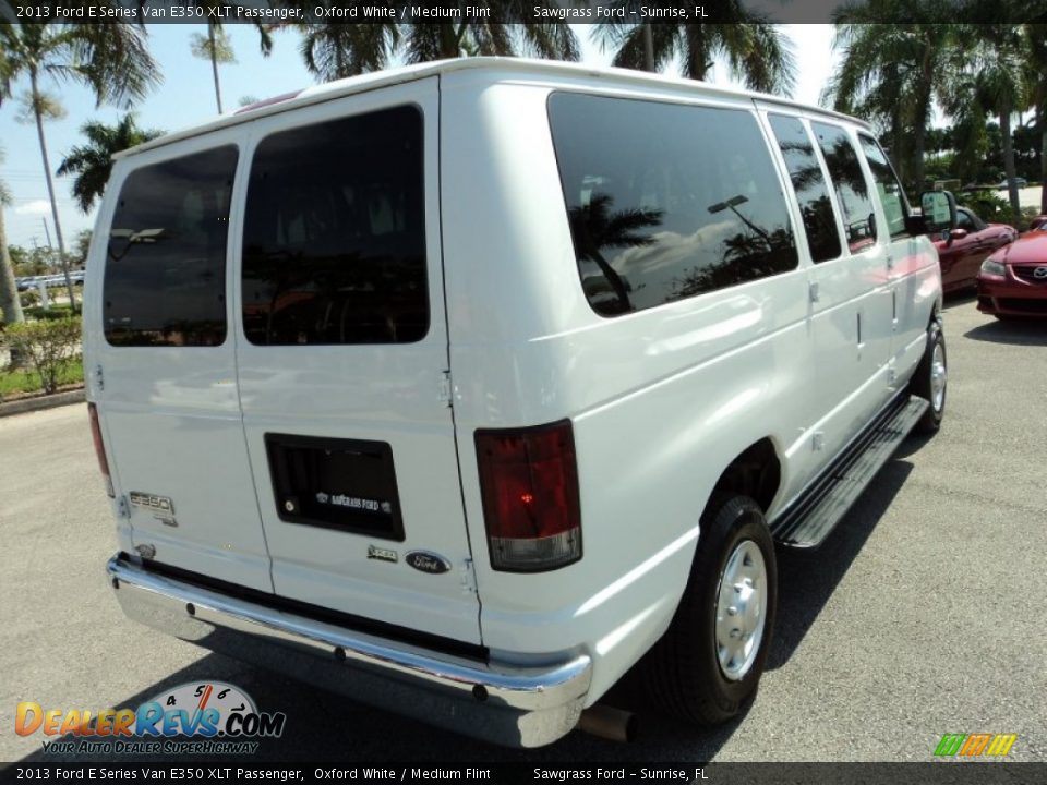 2013 Ford E Series Van E350 XLT Passenger Oxford White / Medium Flint Photo #6