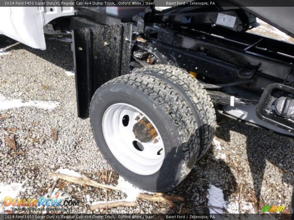 2014 Ford F450 Super Duty XL Regular Cab 4x4 Dump Truck Oxford White / Steel Photo #9