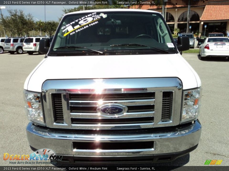2013 Ford E Series Van E350 XLT Passenger Oxford White / Medium Flint Photo #15
