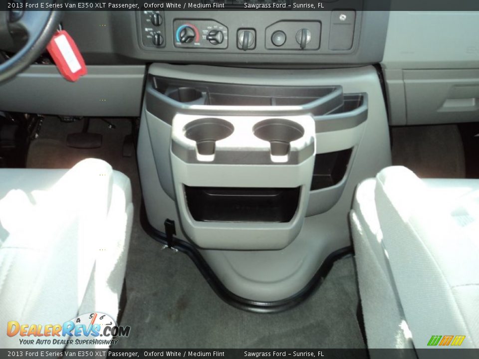 2013 Ford E Series Van E350 XLT Passenger Oxford White / Medium Flint Photo #28