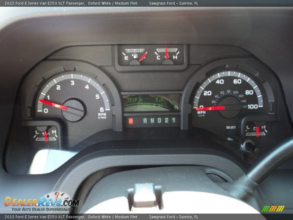 2013 Ford E Series Van E350 XLT Passenger Oxford White / Medium Flint Photo #33