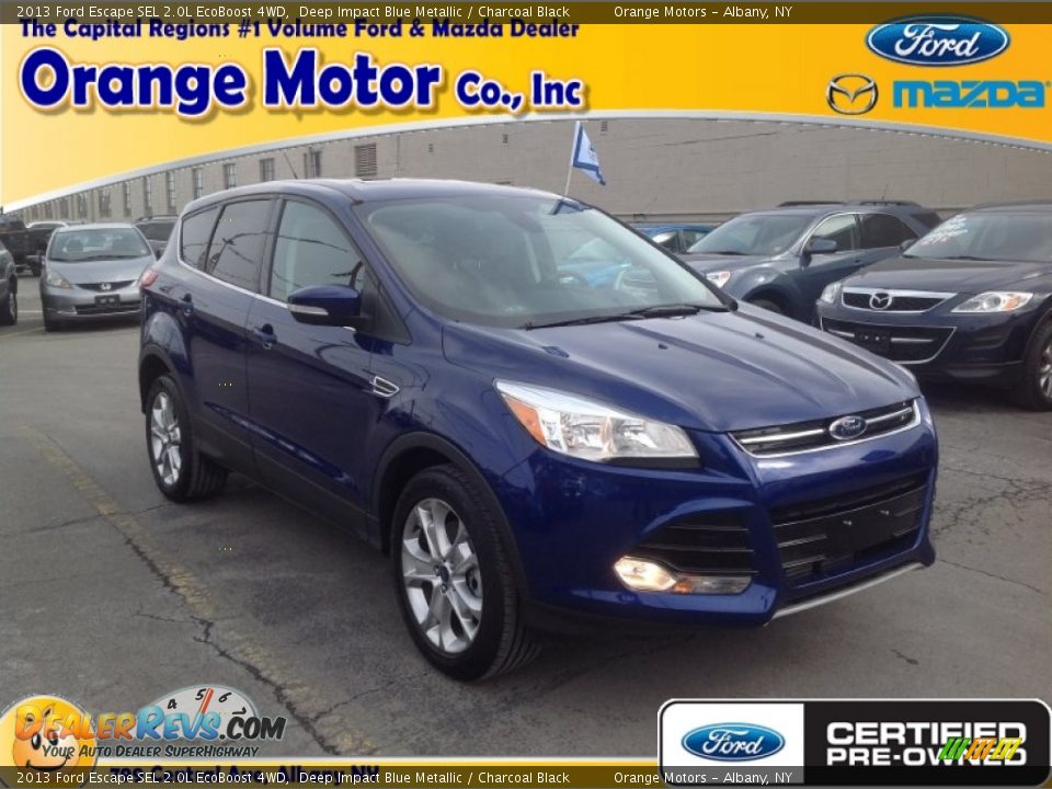 2013 Ford Escape SEL 2.0L EcoBoost 4WD Deep Impact Blue Metallic / Charcoal Black Photo #1