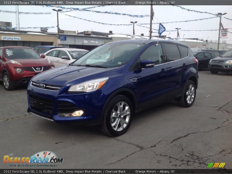 2013 Ford Escape SEL 2.0L EcoBoost 4WD Deep Impact Blue Metallic / Charcoal Black Photo #3
