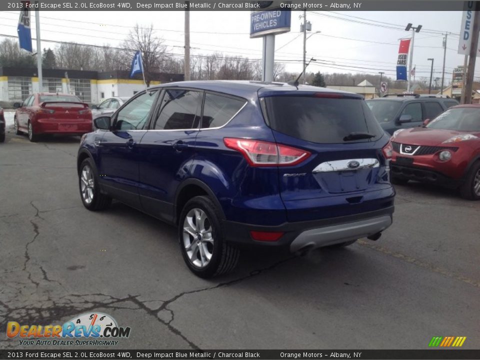 2013 Ford Escape SEL 2.0L EcoBoost 4WD Deep Impact Blue Metallic / Charcoal Black Photo #5