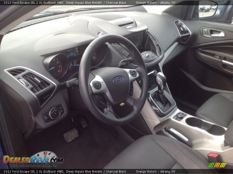 2013 Ford Escape SEL 2.0L EcoBoost 4WD Deep Impact Blue Metallic / Charcoal Black Photo #10