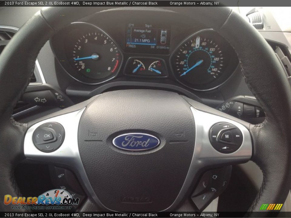 2013 Ford Escape SEL 2.0L EcoBoost 4WD Deep Impact Blue Metallic / Charcoal Black Photo #13