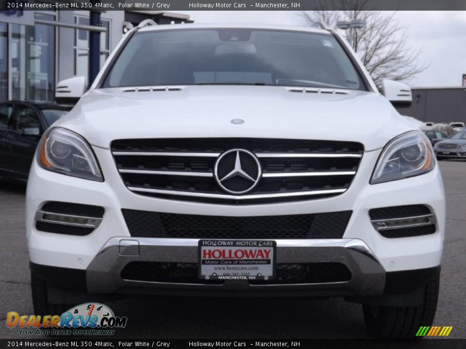 2014 Mercedes-Benz ML 350 4Matic Polar White / Grey Photo #2