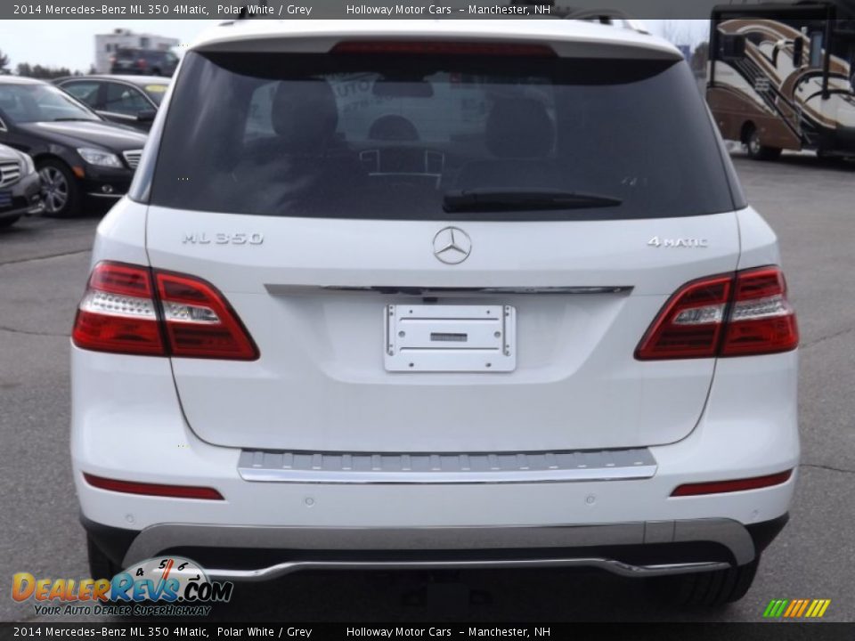 2014 Mercedes-Benz ML 350 4Matic Polar White / Grey Photo #4