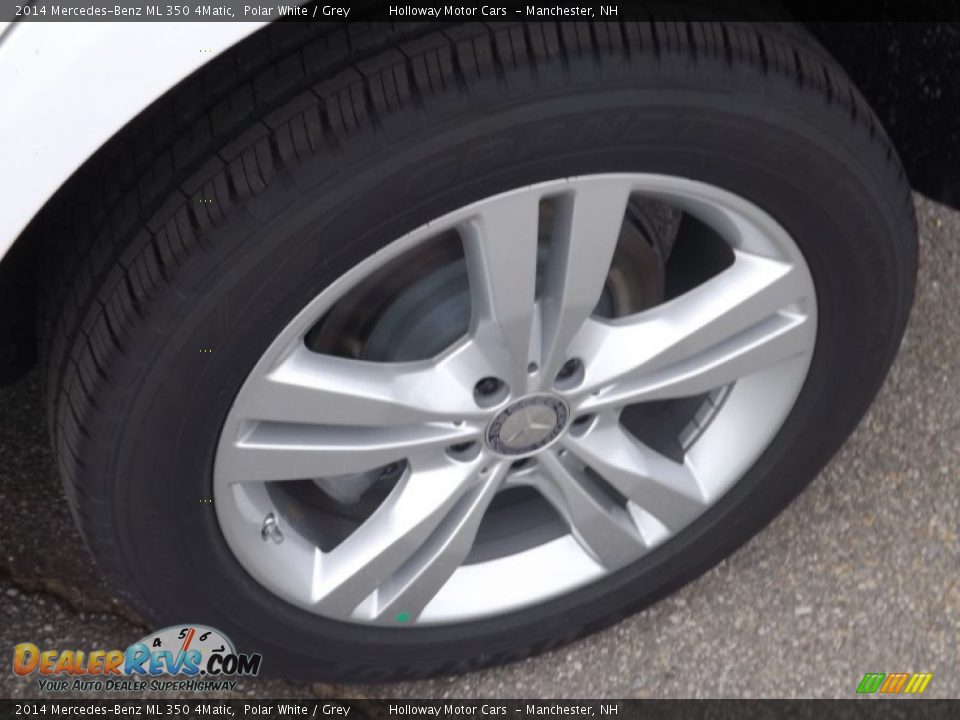 2014 Mercedes-Benz ML 350 4Matic Polar White / Grey Photo #5