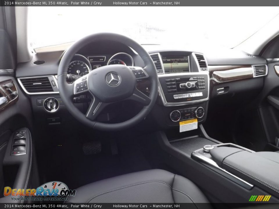 2014 Mercedes-Benz ML 350 4Matic Polar White / Grey Photo #8