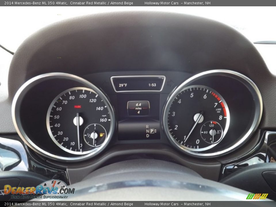 2014 Mercedes-Benz ML 350 4Matic Cinnabar Red Metallic / Almond Beige Photo #10