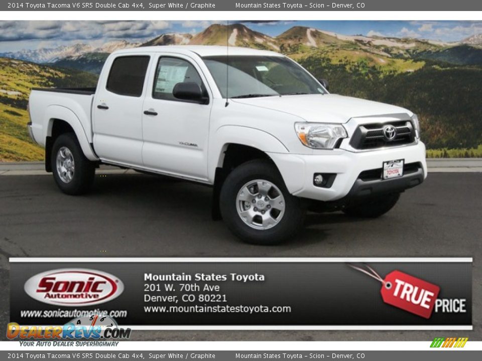 2014 Toyota Tacoma V6 SR5 Double Cab 4x4 Super White / Graphite Photo #1