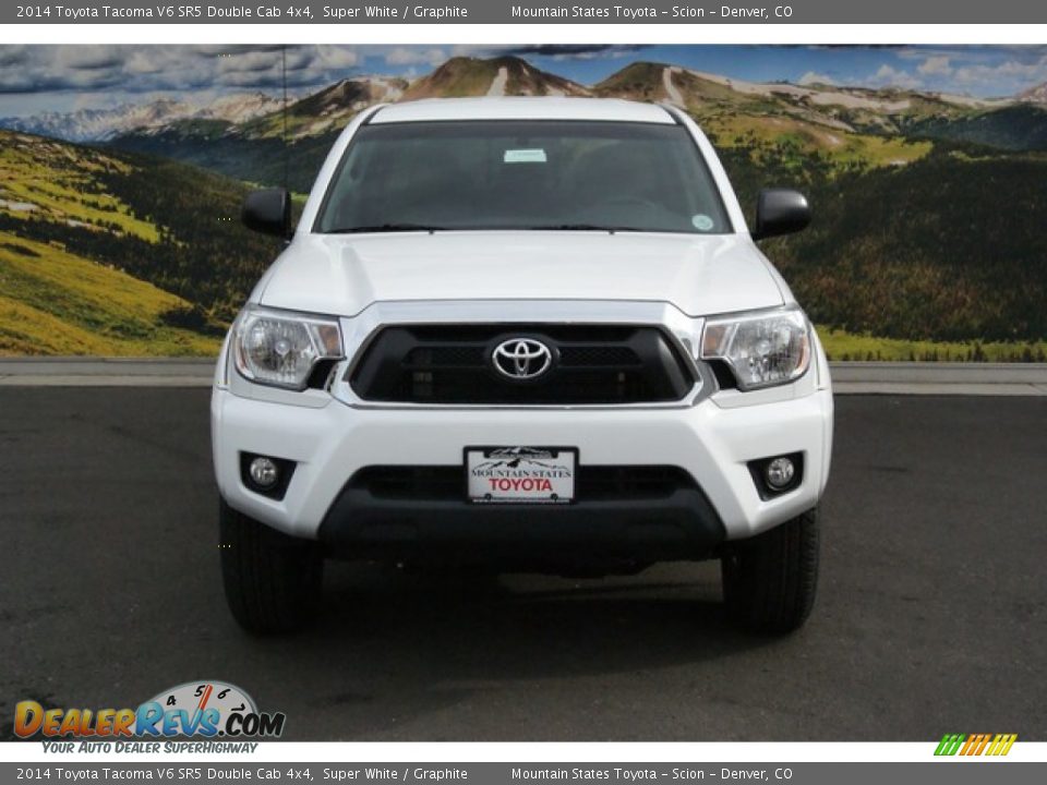 2014 Toyota Tacoma V6 SR5 Double Cab 4x4 Super White / Graphite Photo #2