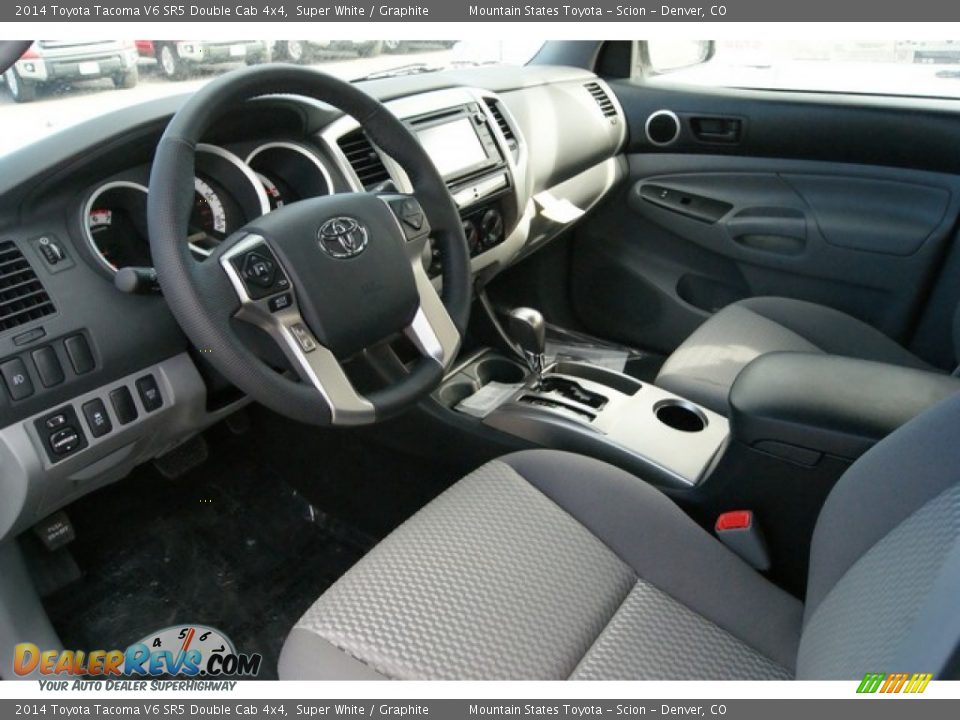 2014 Toyota Tacoma V6 SR5 Double Cab 4x4 Super White / Graphite Photo #5