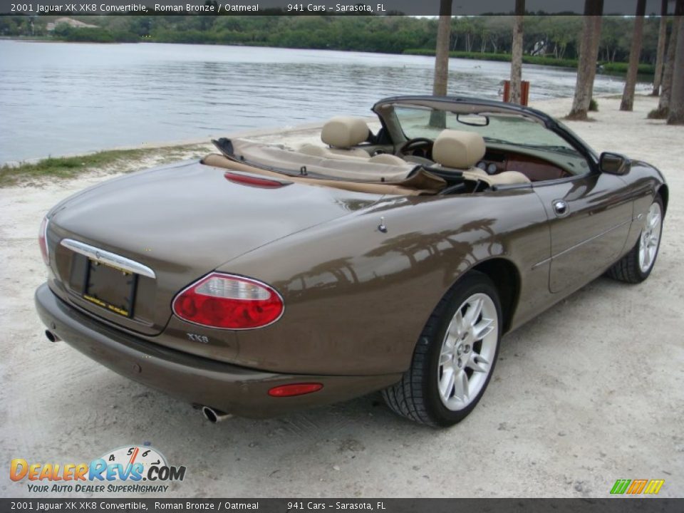 2001 Jaguar XK XK8 Convertible Roman Bronze / Oatmeal Photo #7