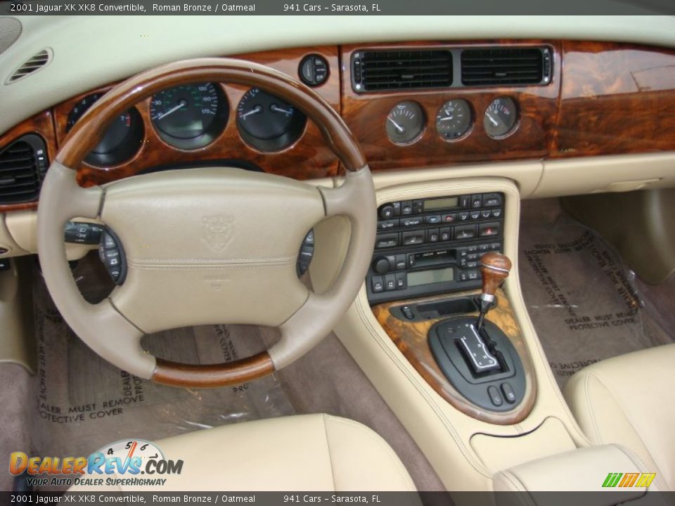 Oatmeal Interior - 2001 Jaguar XK XK8 Convertible Photo #12