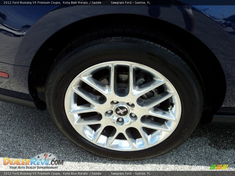 2012 Ford Mustang V6 Premium Coupe Kona Blue Metallic / Saddle Photo #4