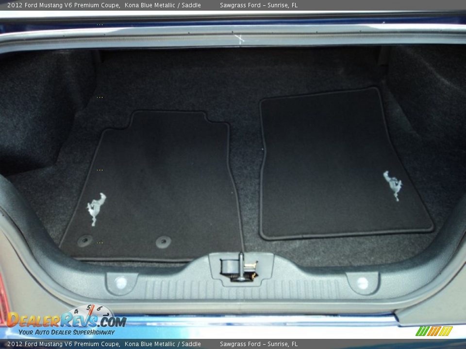 2012 Ford Mustang V6 Premium Coupe Kona Blue Metallic / Saddle Photo #8