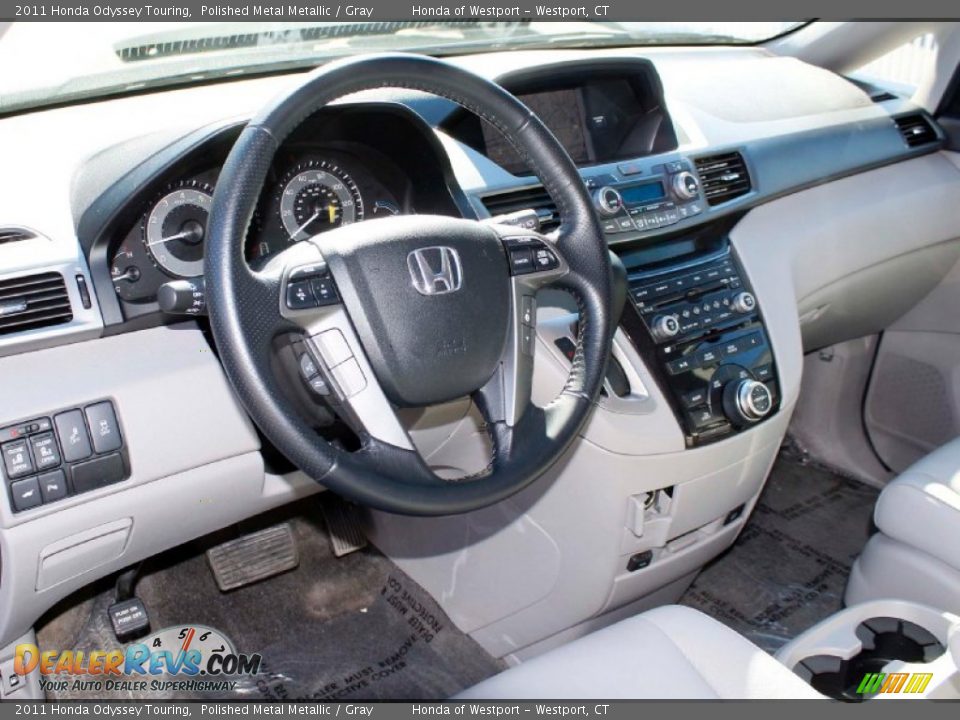 2011 Honda Odyssey Touring Polished Metal Metallic / Gray Photo #5