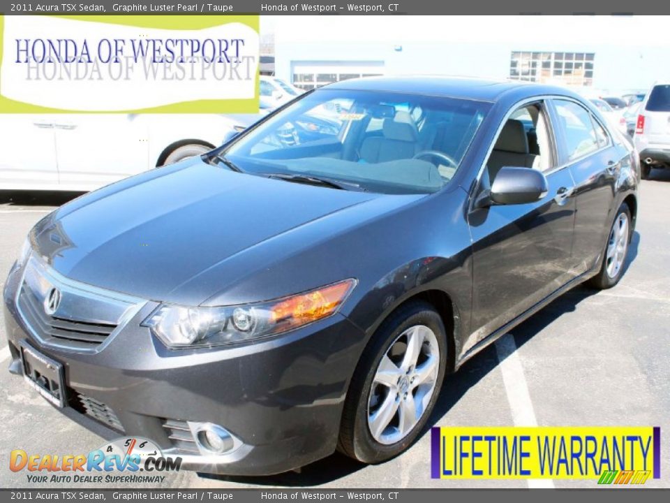 2011 Acura TSX Sedan Graphite Luster Pearl / Taupe Photo #1