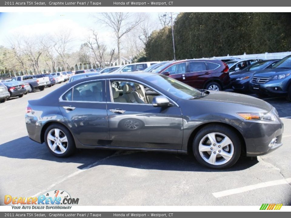 2011 Acura TSX Sedan Graphite Luster Pearl / Taupe Photo #4