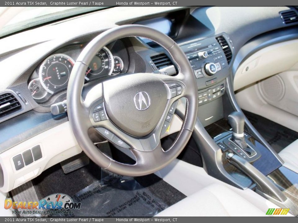2011 Acura TSX Sedan Graphite Luster Pearl / Taupe Photo #5