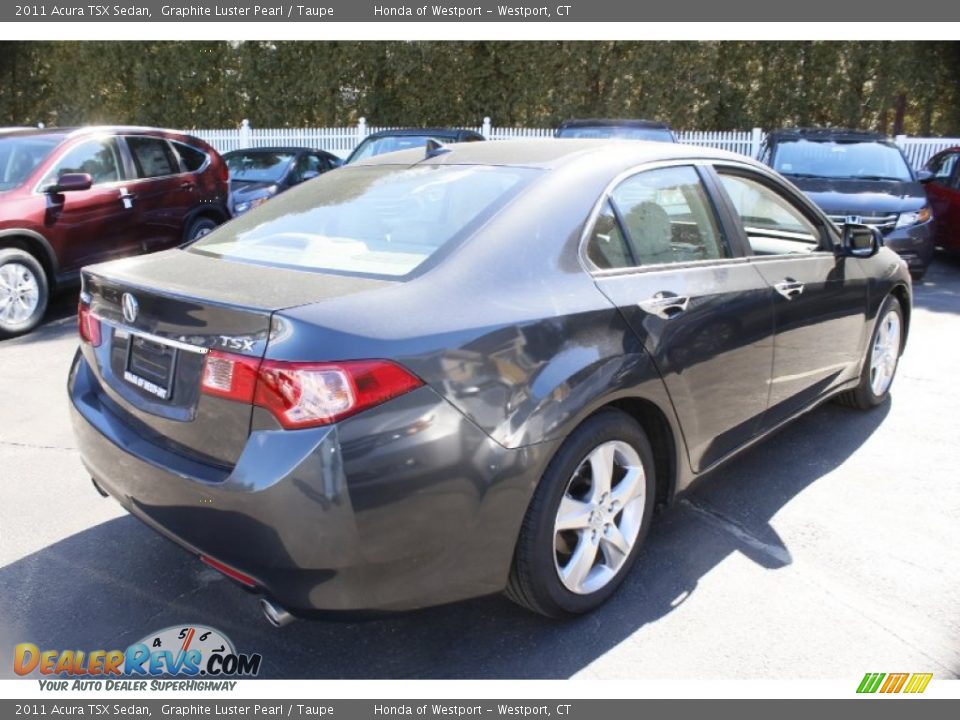 2011 Acura TSX Sedan Graphite Luster Pearl / Taupe Photo #6