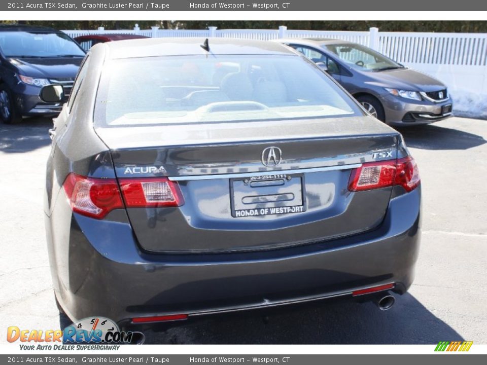 2011 Acura TSX Sedan Graphite Luster Pearl / Taupe Photo #7