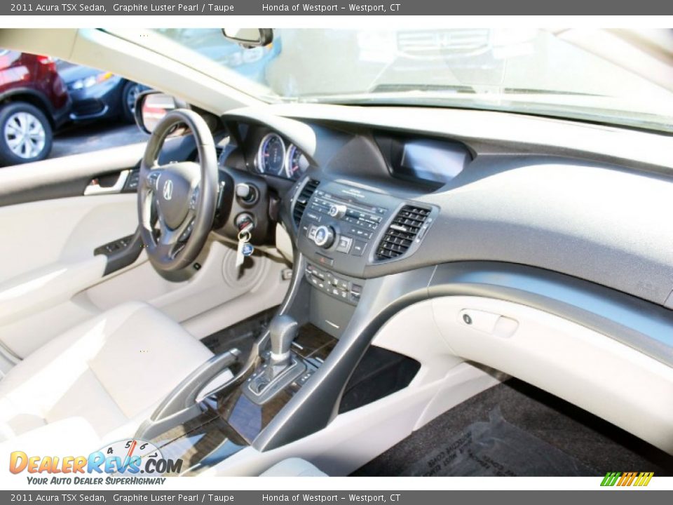 2011 Acura TSX Sedan Graphite Luster Pearl / Taupe Photo #9