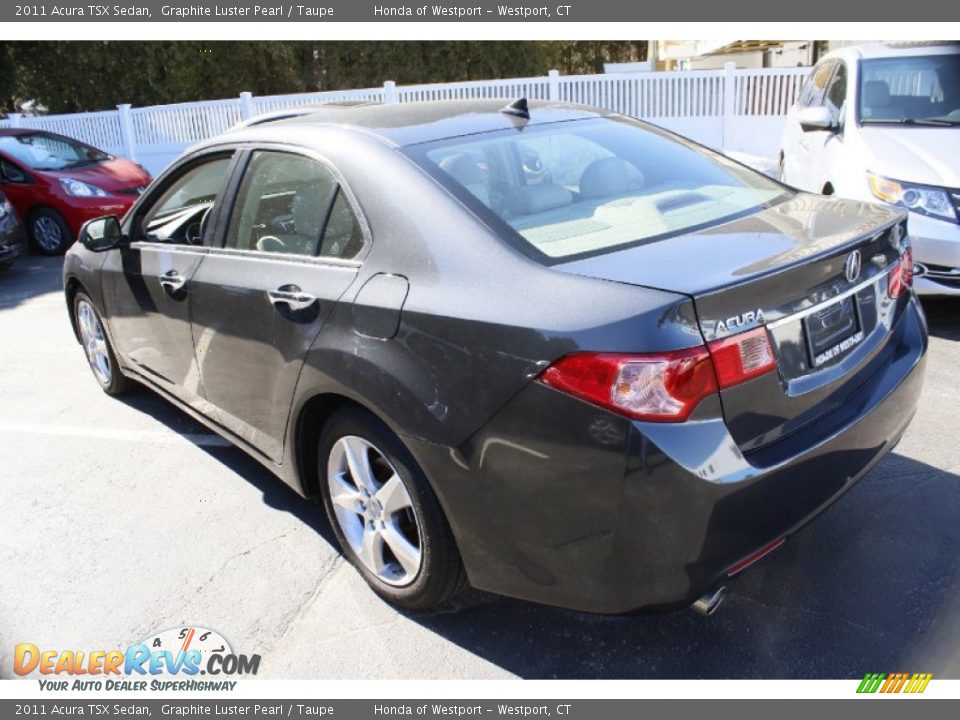 2011 Acura TSX Sedan Graphite Luster Pearl / Taupe Photo #10