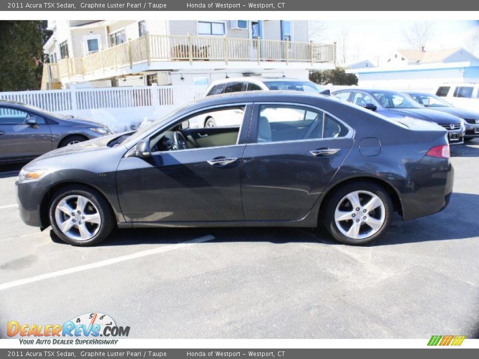 2011 Acura TSX Sedan Graphite Luster Pearl / Taupe Photo #11