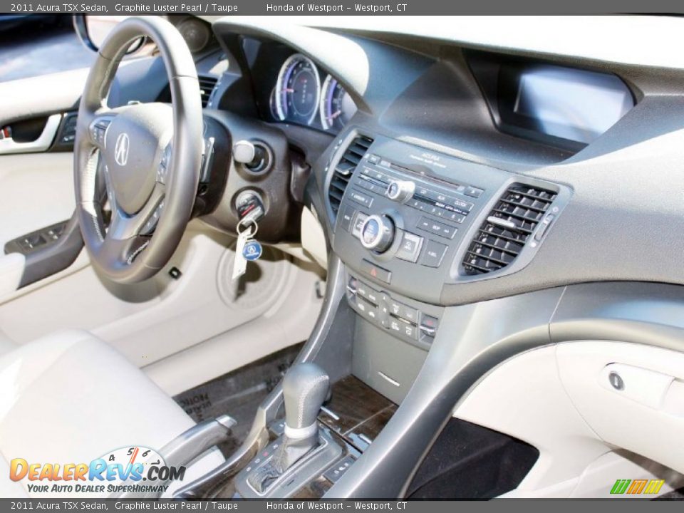 2011 Acura TSX Sedan Graphite Luster Pearl / Taupe Photo #12