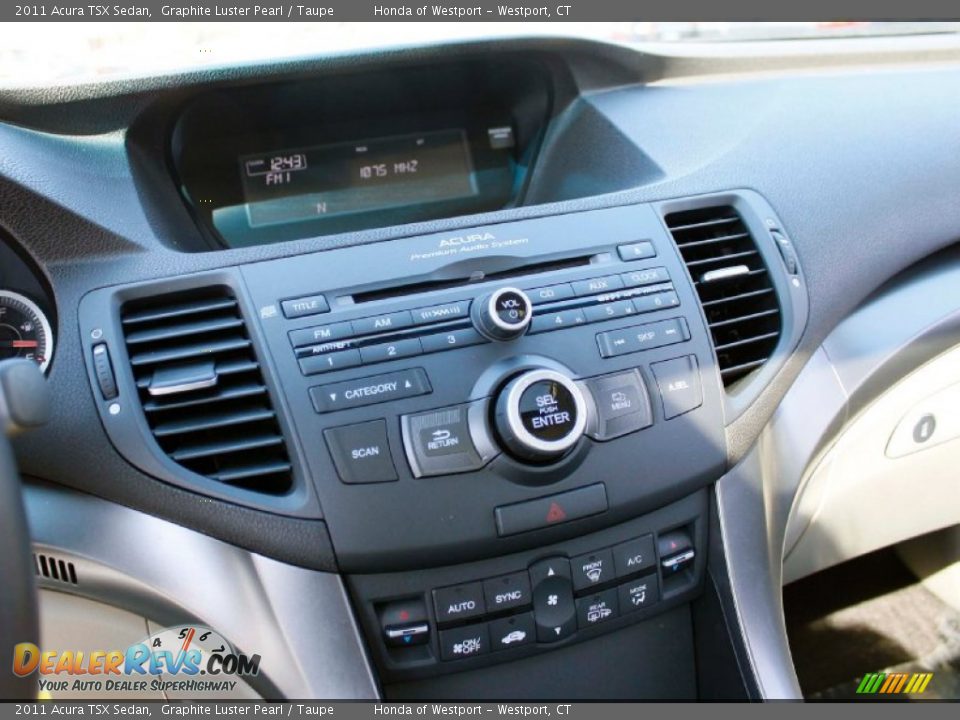 2011 Acura TSX Sedan Graphite Luster Pearl / Taupe Photo #13