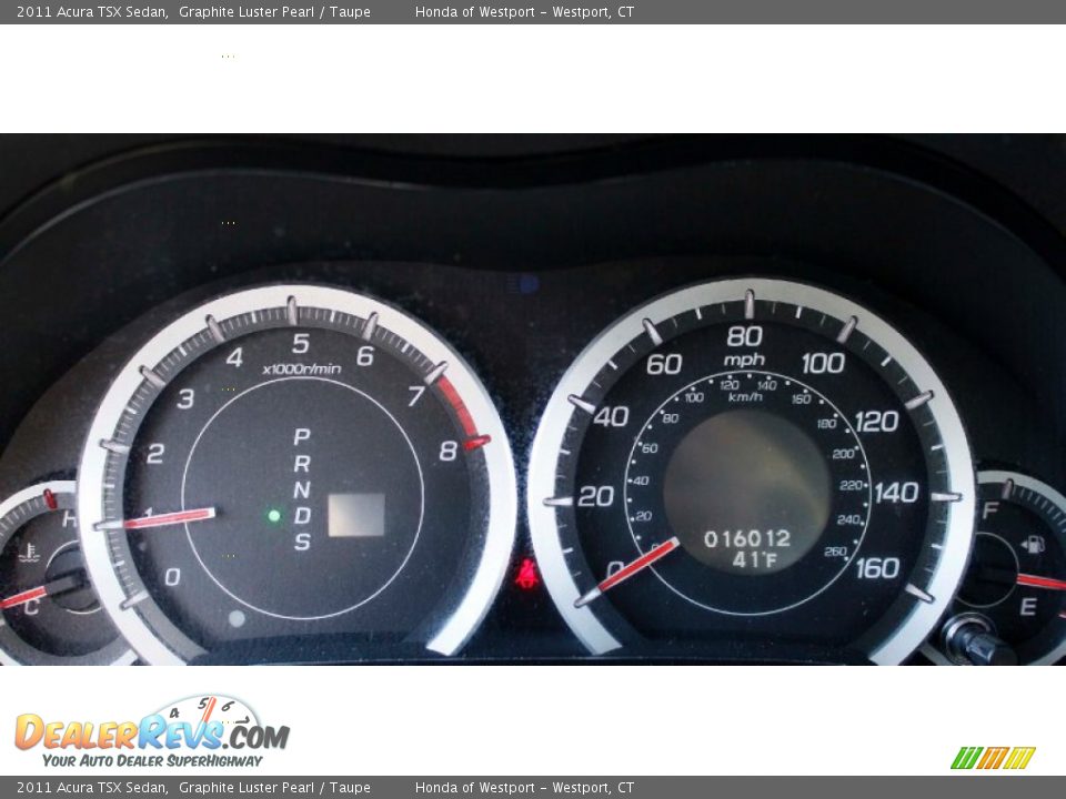 2011 Acura TSX Sedan Graphite Luster Pearl / Taupe Photo #16