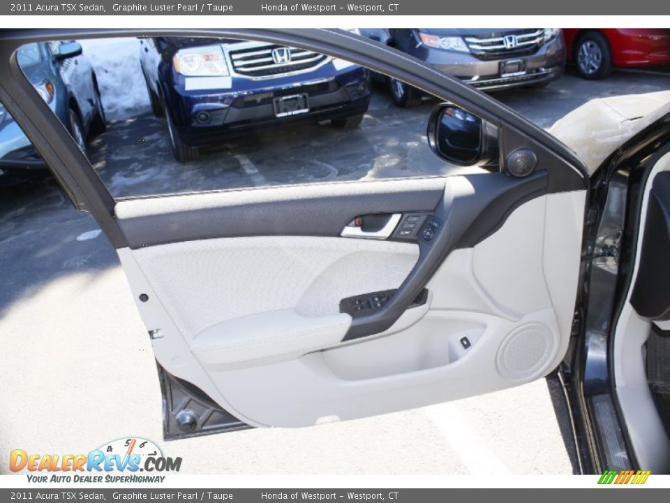 2011 Acura TSX Sedan Graphite Luster Pearl / Taupe Photo #17