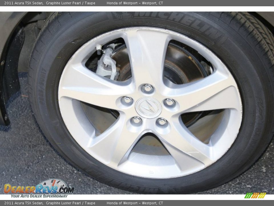 2011 Acura TSX Sedan Graphite Luster Pearl / Taupe Photo #21