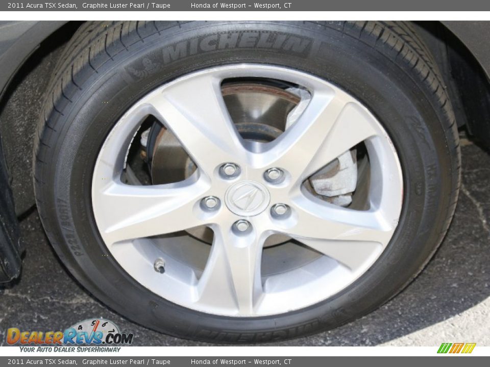 2011 Acura TSX Sedan Graphite Luster Pearl / Taupe Photo #22