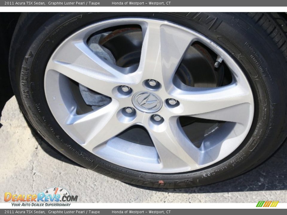 2011 Acura TSX Sedan Graphite Luster Pearl / Taupe Photo #23