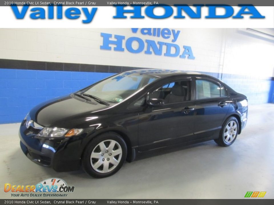 2010 Honda Civic LX Sedan Crystal Black Pearl / Gray Photo #1