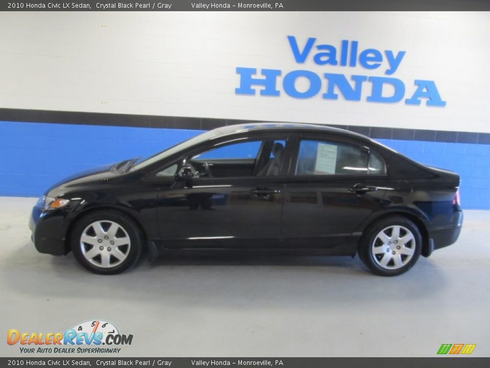 2010 Honda Civic LX Sedan Crystal Black Pearl / Gray Photo #2
