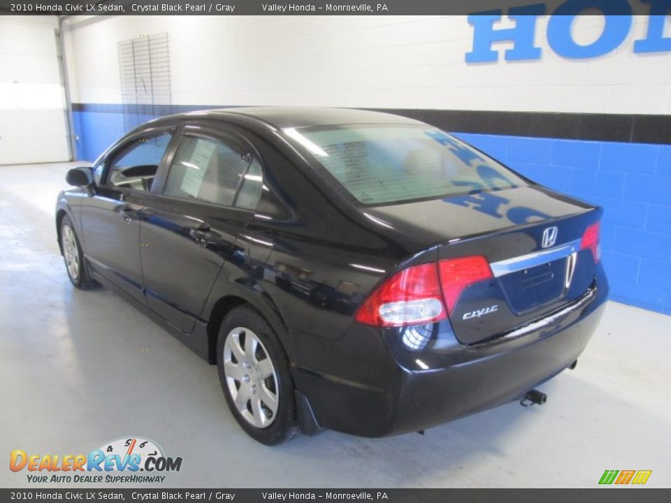 2010 Honda Civic LX Sedan Crystal Black Pearl / Gray Photo #3