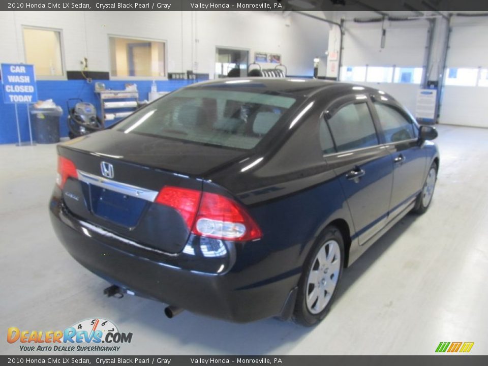 2010 Honda Civic LX Sedan Crystal Black Pearl / Gray Photo #5
